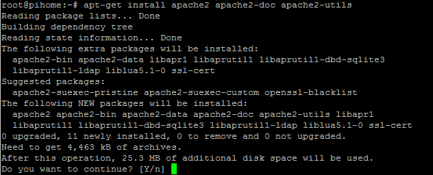 Raspberry Pi Apache 2 Installation 