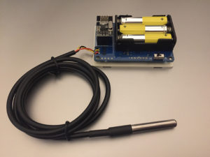 Wireless DS18B20 Hot Water Temperature Sensor (Battery Powered)